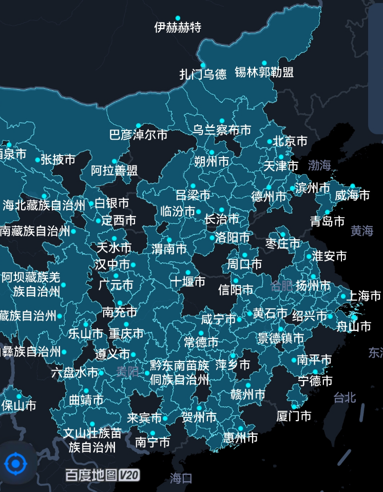 国内项目覆盖地区地图